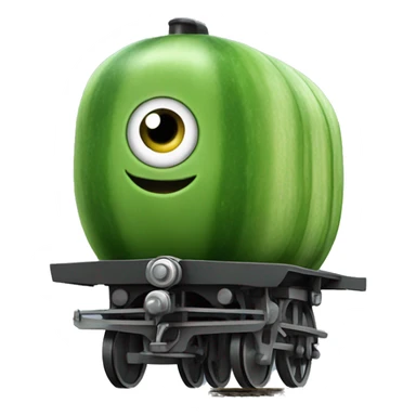 train zuccini on wheels sticker