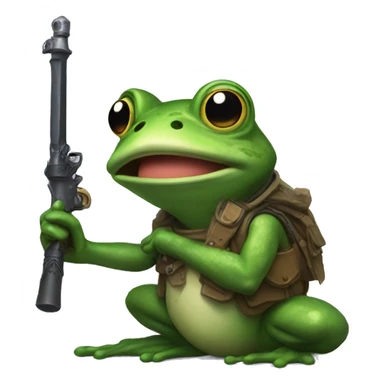 Frog with rpg sticker