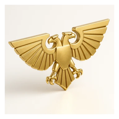 Warhammer 40k Aquila, imperial double-headed eagle, metallic, bold, iconic sticker