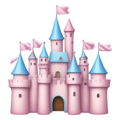 Light blue and light pink castle at Disneyland sticker
