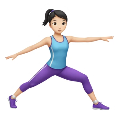 barre fix Asian girl  sticker