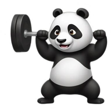 Panda doing CrossFit  sticker