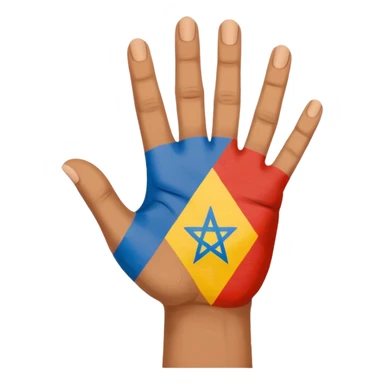 UNE PETITE MAIN COLORE DE DRAPEAU AMAZIGH sticker