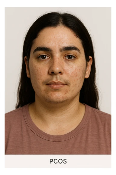 Donna con pcos con eccesso di androgeni sticker