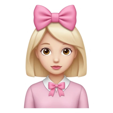 Moño Rosa femenino  sticker