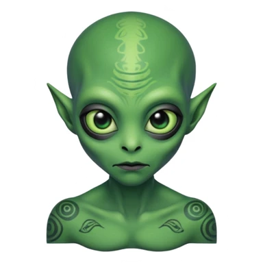 alien with tattoo sticker