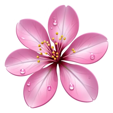 pink cherry blossom with sparkles sticker