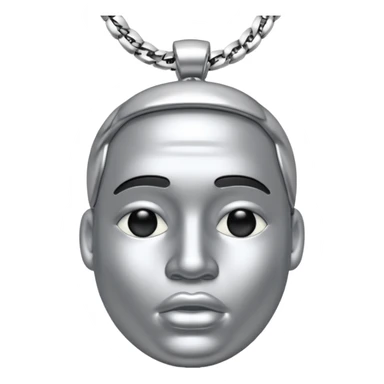 silver rapper necklace sticker