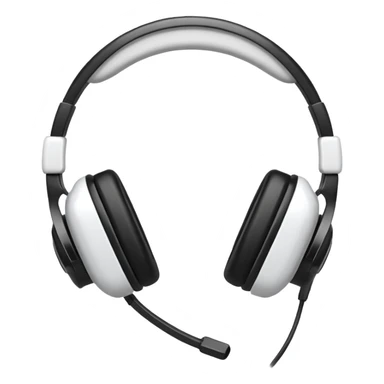 gamer headset classic style, like Apple emojis sticker