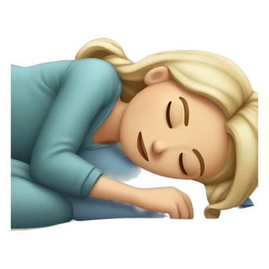 White Girl Sleeping with book as pillow  sticker