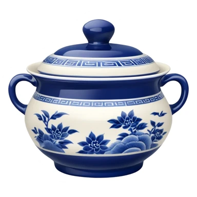 blue chinese gaiwan without handles sticker