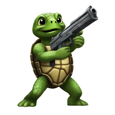 Turtle with mw2 hand cannon sticker