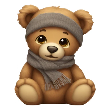 teddy bear with scarf sticker