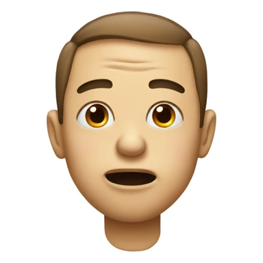 A regular emoji biting his lips and closing his eyes  sticker