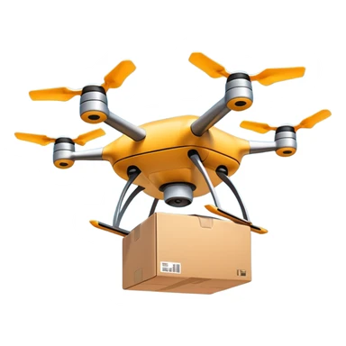 Automated drones deliver packages swiftly above streets sticker
