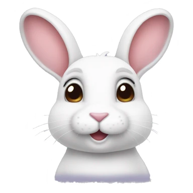 bunny with heart eyes sticker