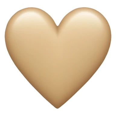 Beige heart  sticker
