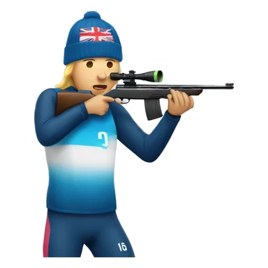 a person shooting in Biathlon sticker