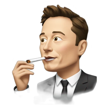 Elon musk smoking sticker