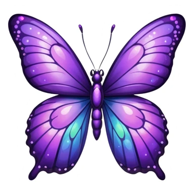 Dark Purple Butterfly Sparkly sticker