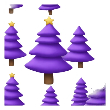 Purple Christmas tree sticker