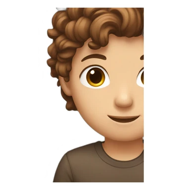 a brown hair boy with her girlfriend with brown hair  sticker