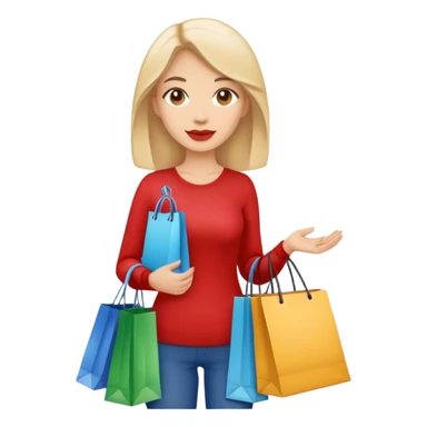Shopping woman sticker
