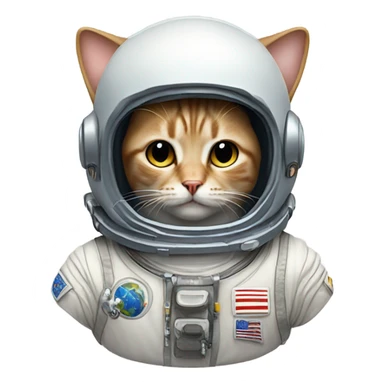 Cat astronaut sticker