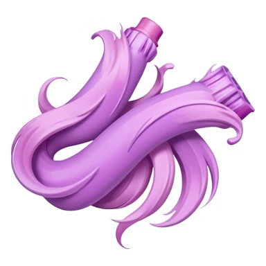 tubes of pastel pink and lilac hair dye, with a bit of dye coming out sticker