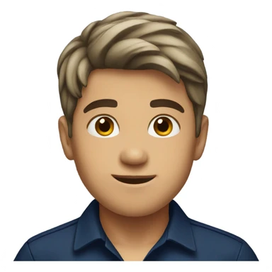 boy in navy shirt sticker