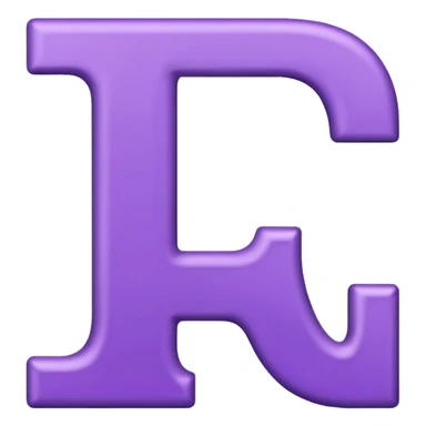 purple capital letter "T" alphabet sticker