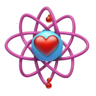 A heart shaped atom  sticker