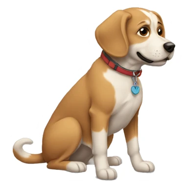 Perro tumbado  sticker