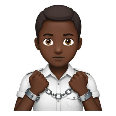 Dark skin christ handcuffed  sticker