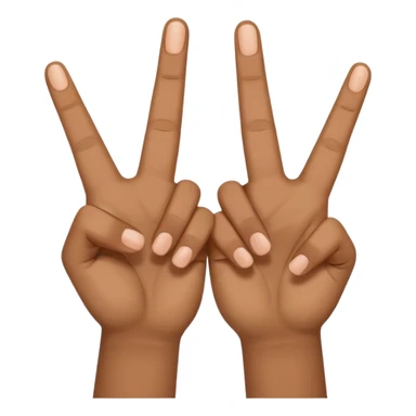 Two hands interlocking peace signs sticker