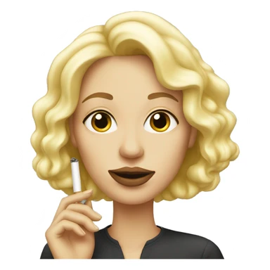 white, blonde woman smoking sticker