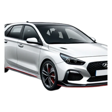 Hyundai i30n hatch white sticker