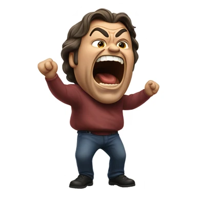 Jack black shouting sticker