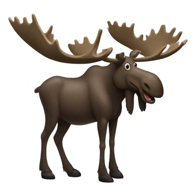 Moose with tires for legs sticker