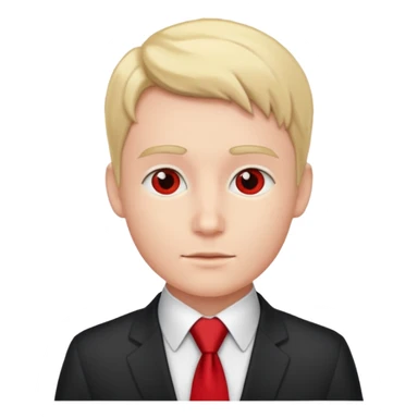 human with red tie sticker