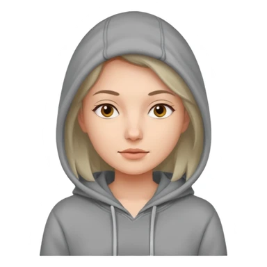 woman wear hoodie sticker