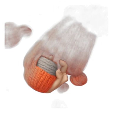 hand picking on a knit sticker