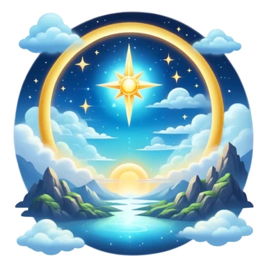 Epic divine celestial aesthetic-scenery sticker