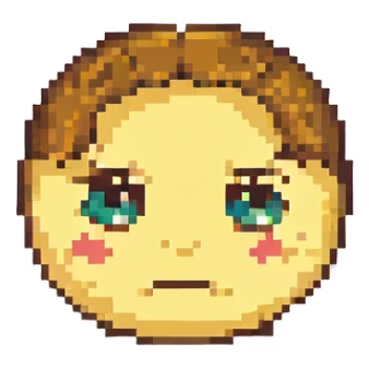 simple sad emoji, grey disabled color sticker