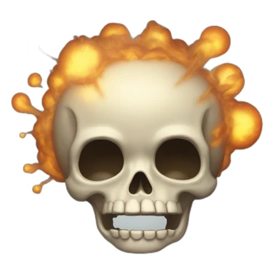 skull mindblown explosion sobbing sticker