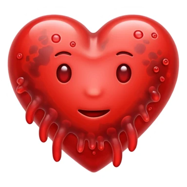 EMOJI heart with bacteria sticker