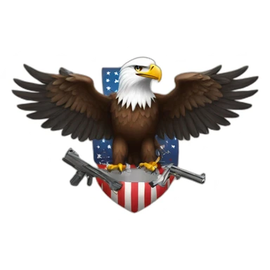 america, eagle, guns sticker