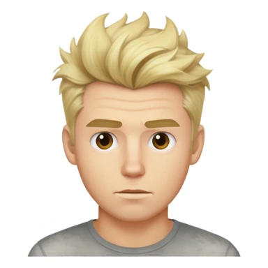 blonde male hair messy textured quiff with tousled front sticker