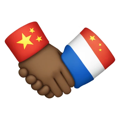 China and Russia shake hands sticker