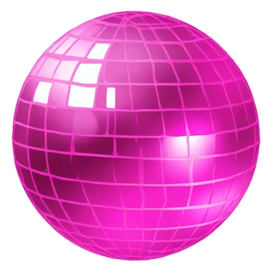 Pink mirrorball sticker